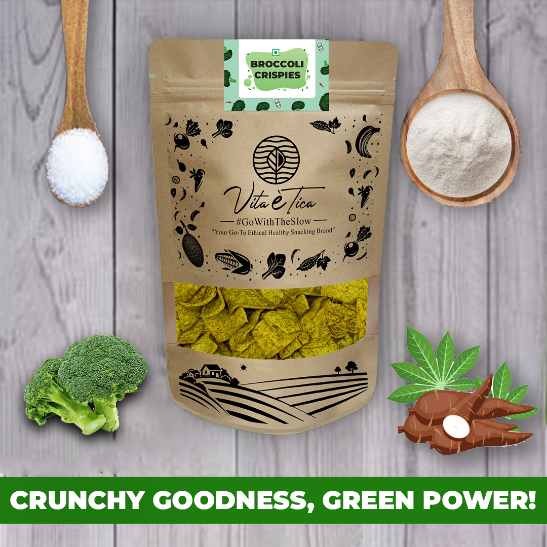 Crunchy organic broccoli crispies
