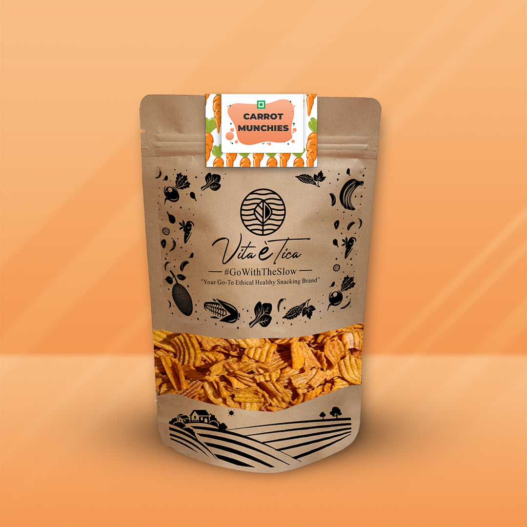 Crunchy carrot chips by Vita Etica