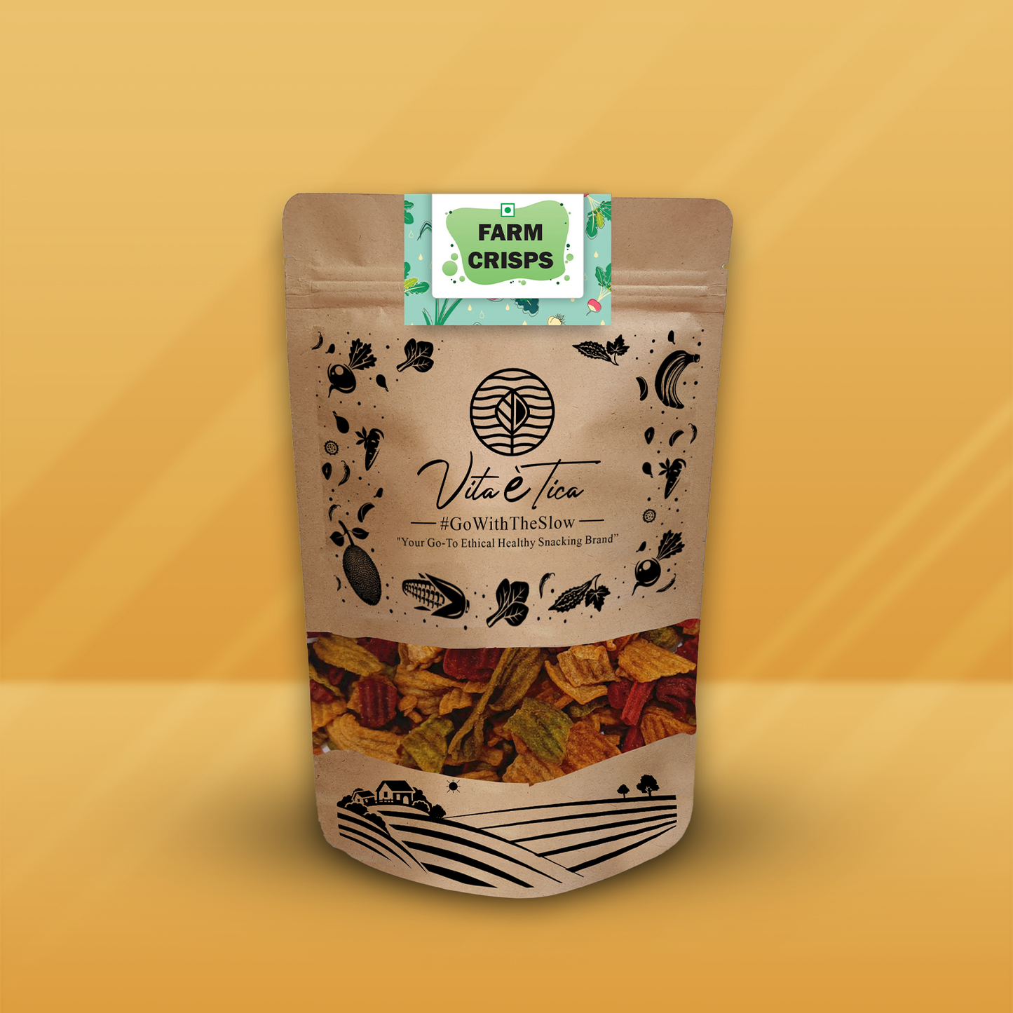 Crunchy farm fresh chips by Vita Etica