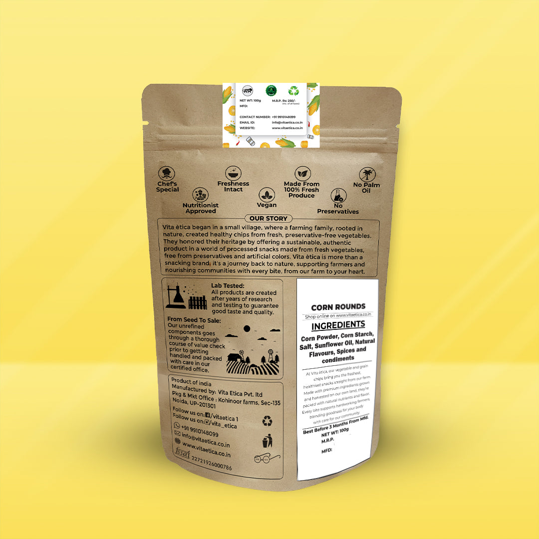 Guilt-free corn-rounds for healthy snacking