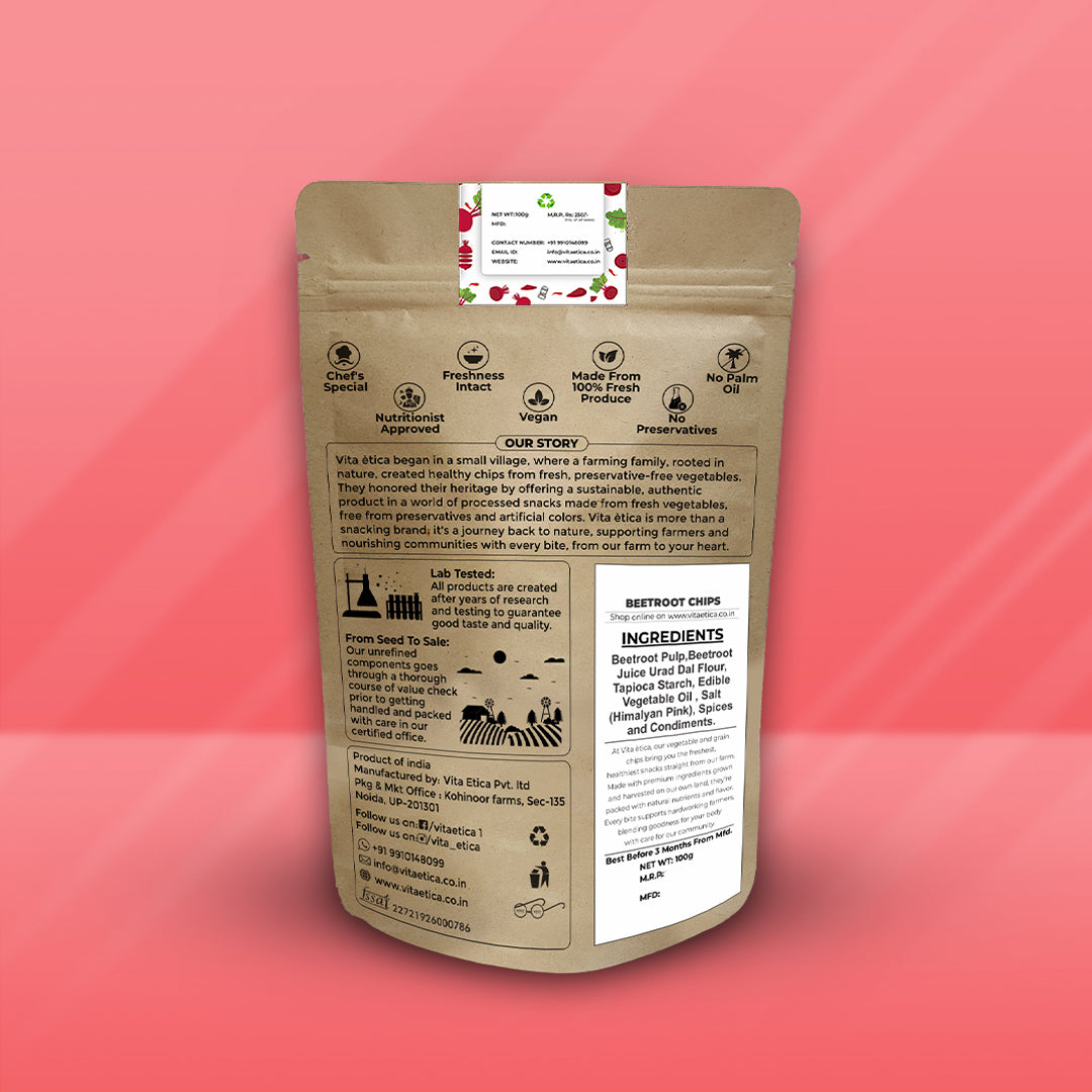 Guilt-free tangy-root crisps for healthy snacking