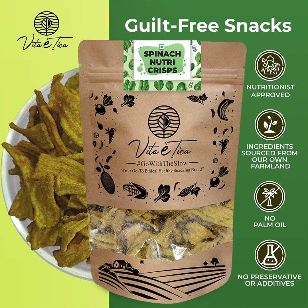 Vita Etica healthy spinach chips snack
