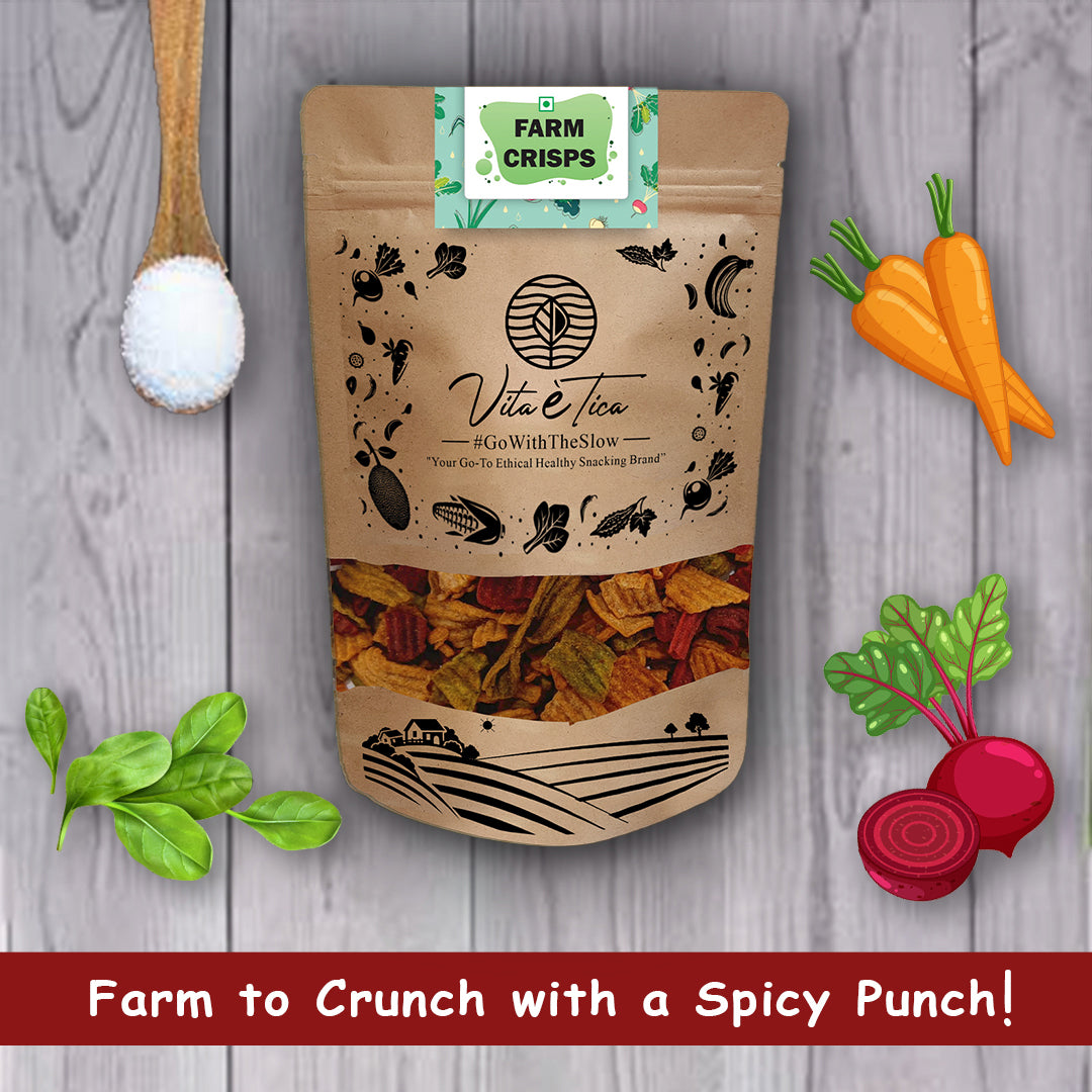 Organic farm fresh crispies snack by Vita Etica