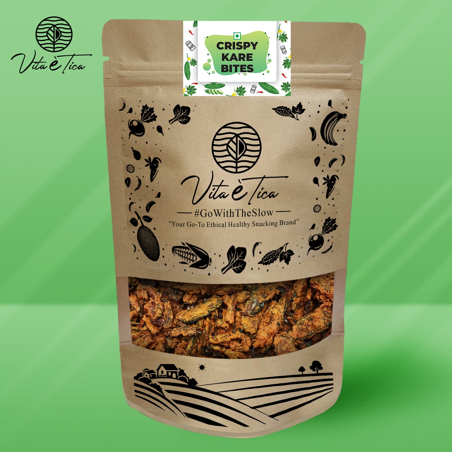 CRISPY KARE BITES (Karela chips)