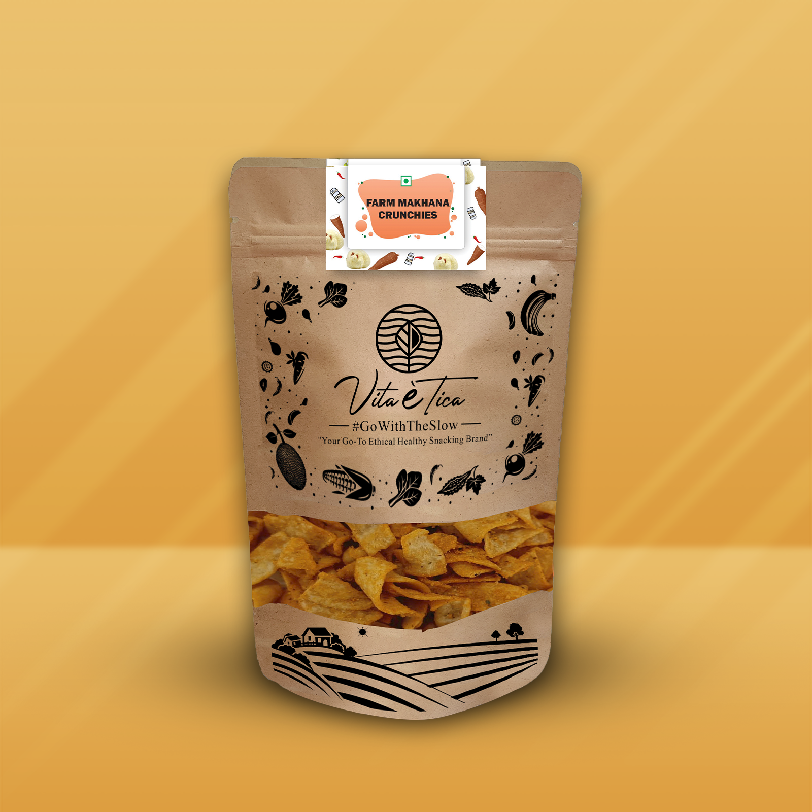 Roasted makhana crunch snack by Vita Etica